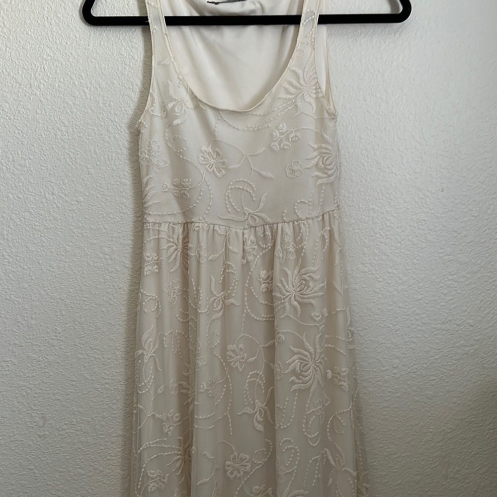 Women’s Embroidery Zara Ivory Maxi Dress Size XS